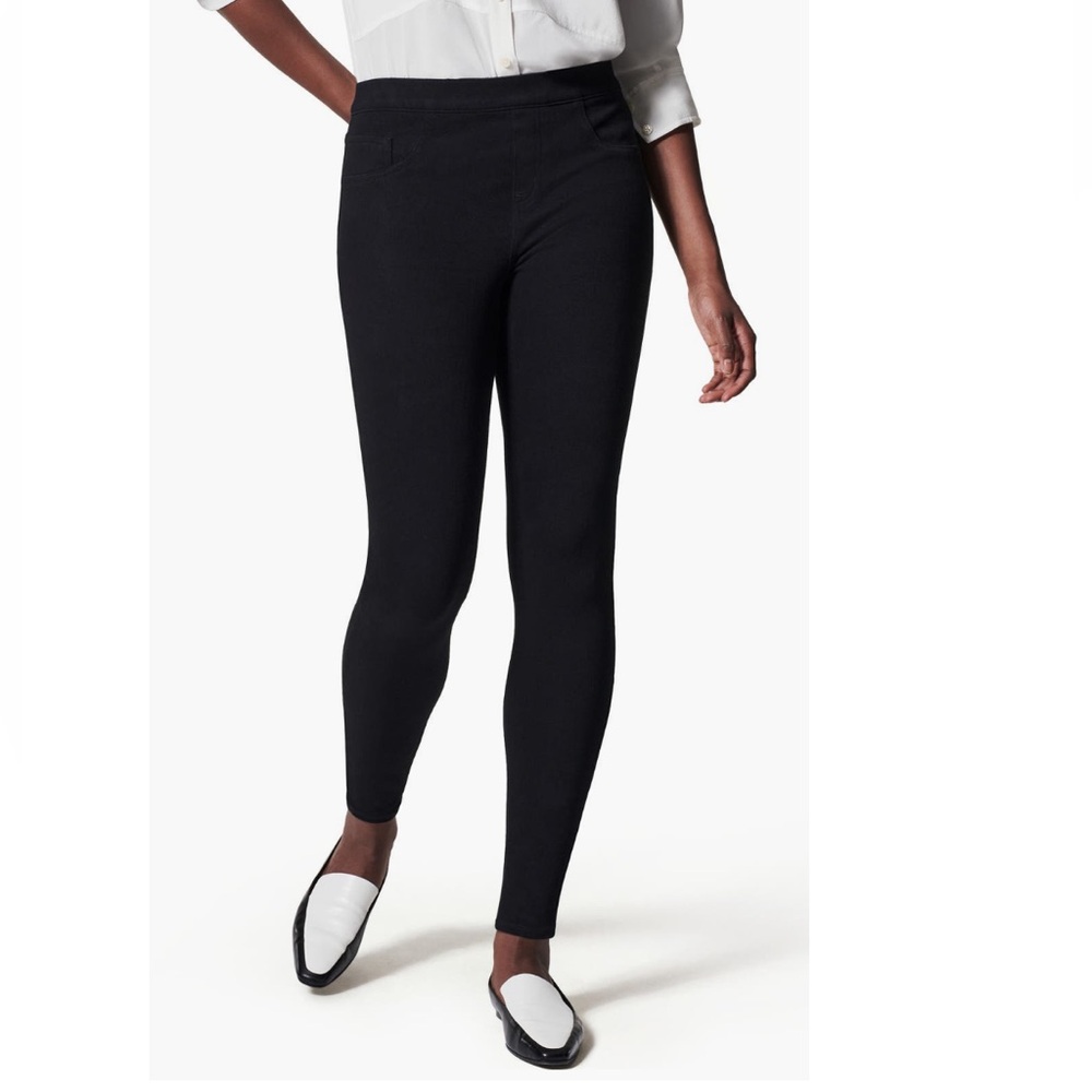 Spanx Black High Rise Skinny Jean Leggings